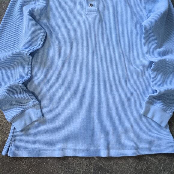 Taylor & Henry Henley Shirt Mens L Light Blue Long Sleeve - Picture 3 of 8